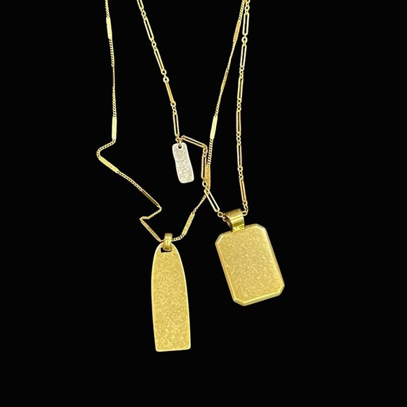 Madewell Lot of 3 Gold Tone Adjustable Necklaces Jewelry Pendant Chain - Picture 9 of 9